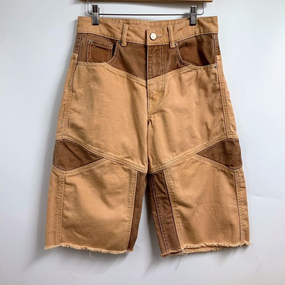Urban Outfitters BDG Skater Girl Denim in Seamed Sand Jean Shorts SIze 24